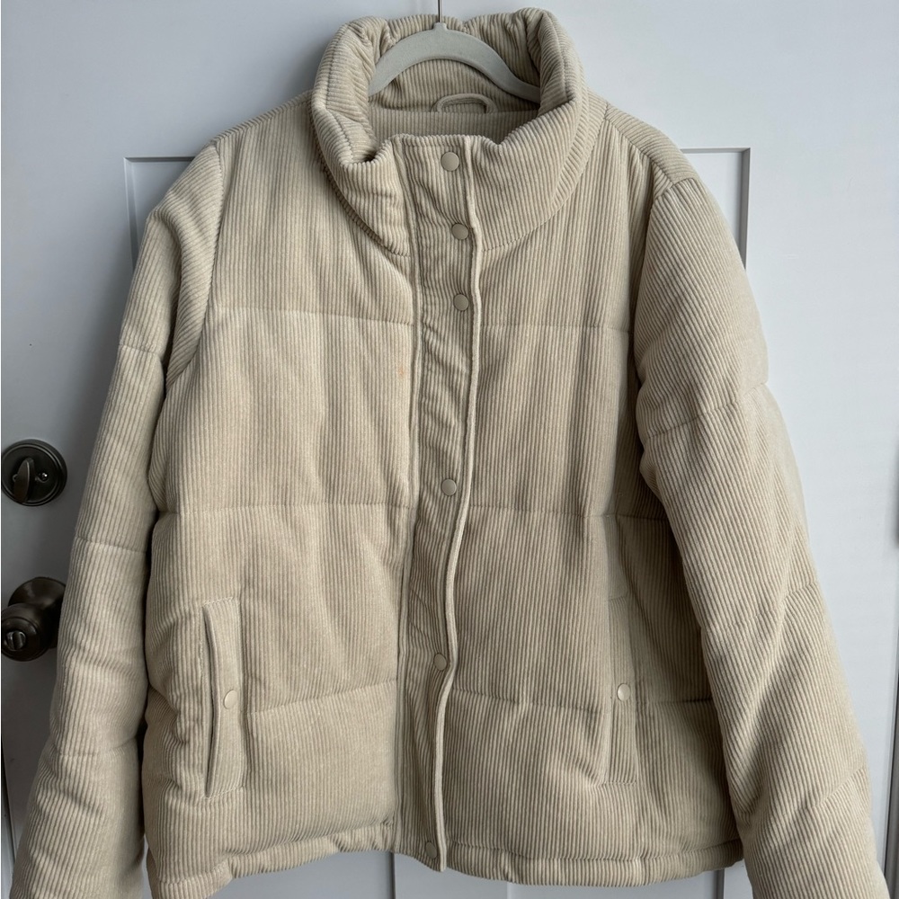 cream corduroy coat